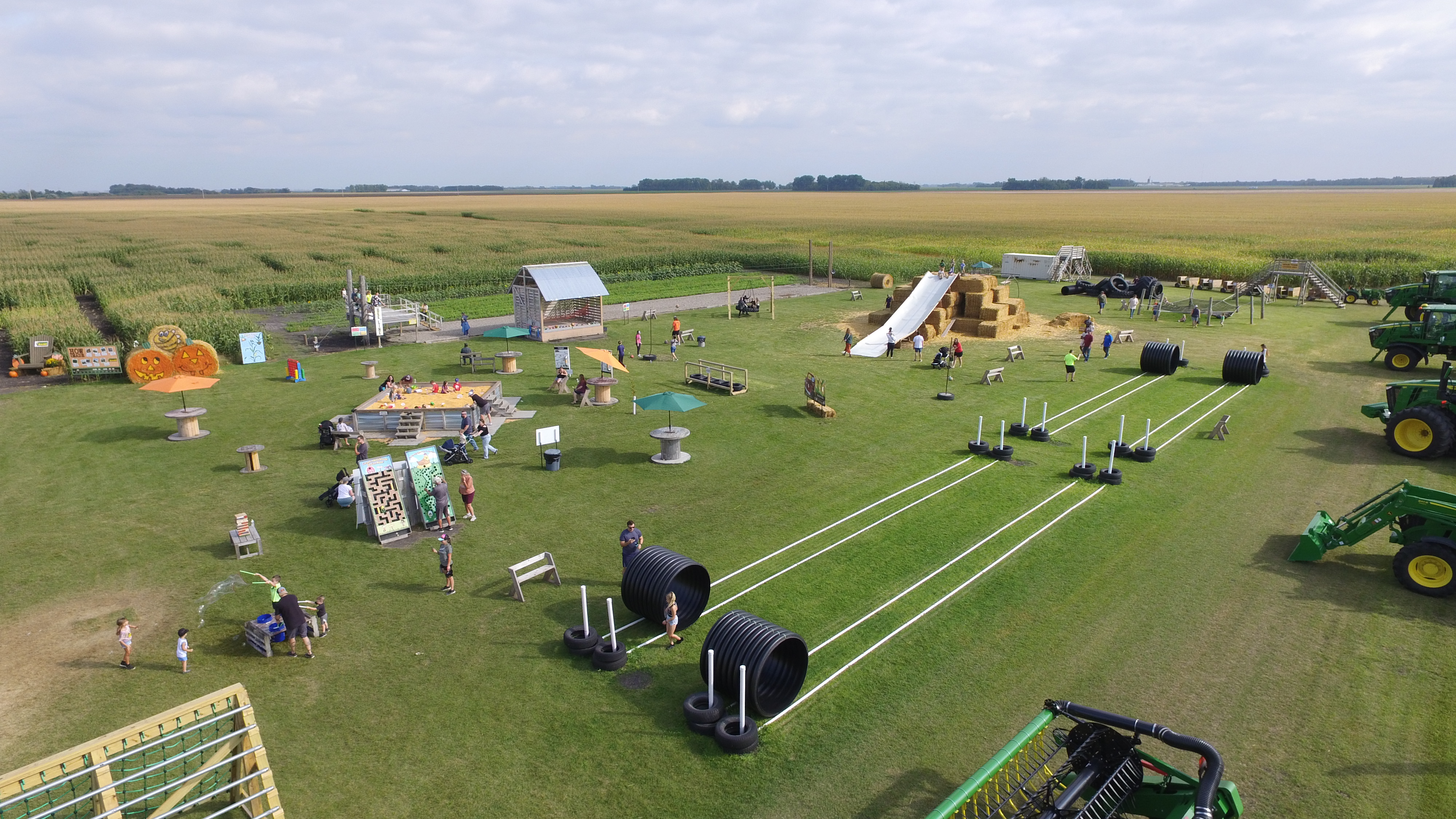 Valley Corn Maize — aerial view of the farm