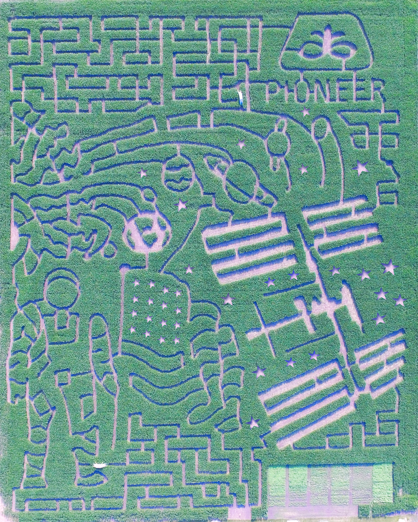 2021 Valley Corn Maize aerial maze design